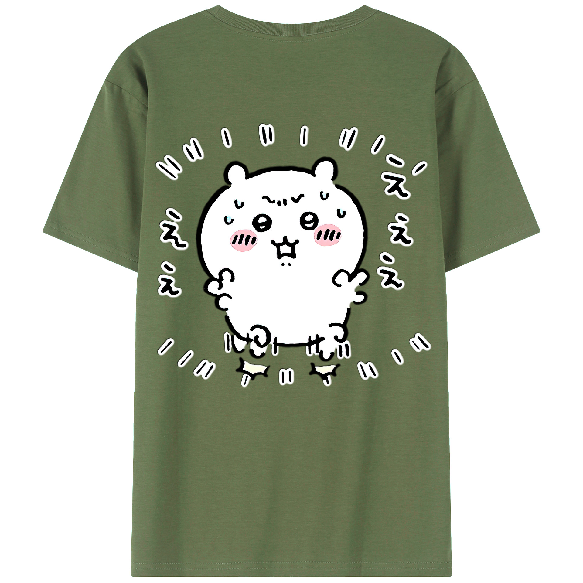 （画像用） ちいかわ ちいかわ Chii-kawa chiikawa 綿100％ メンズ半袖Tシャツ（バックプリント） 通気性